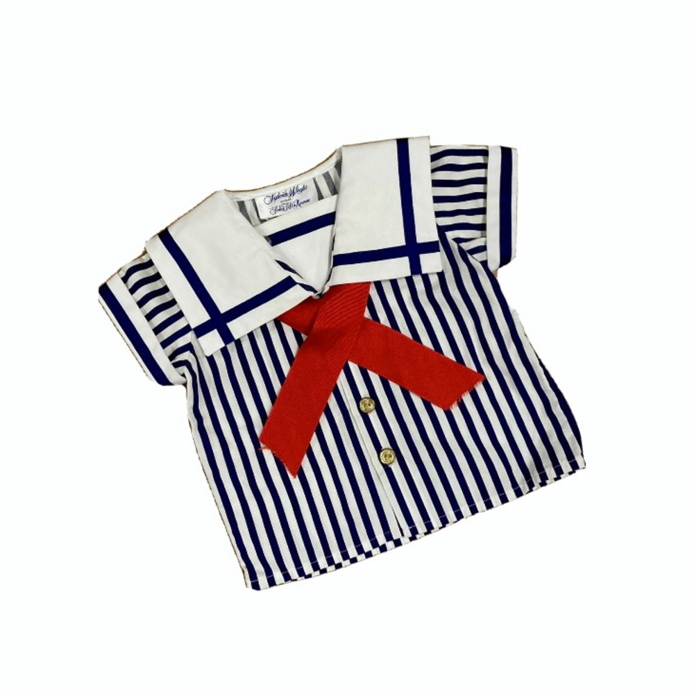 Vintage Saks Fifth x Sylvia Whyte 18M Baby Sailor Top Easter Spring